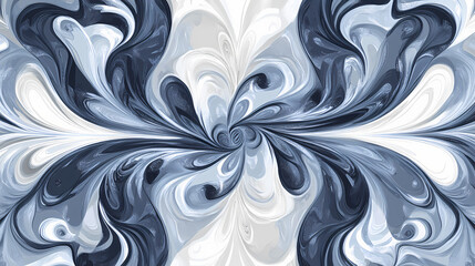 An intricate abstract pattern featuring bio energy, fenrir, and phantom elements in shades of sapphire, light slate gray, cadet gray, and american silver, with minimal design. Fenrir. Illustration