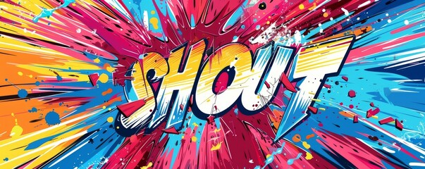 Fototapeta premium Colorful pop art background with 