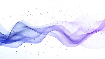 Abstract Purple and Blue Wave with Scattered Dots