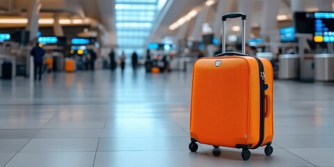 Travel Essentials: Suitcase and Airport Scene