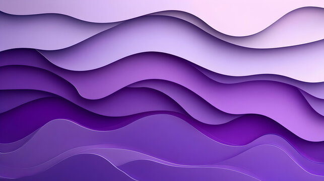 Purple Abstract Paper Cut Style Wave Pattern Background Animation