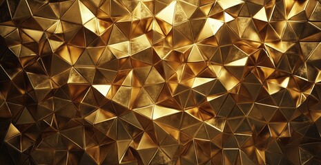 Gold colored image with triangles and gold. It is a gold background with triangles