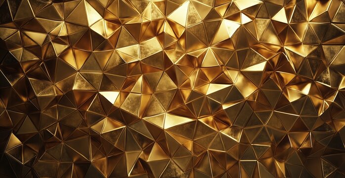 Gold colored image with triangles and gold. It is a gold background with triangles