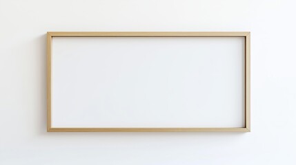 Wooden frame with a white background. The frame is empty and has no decoration. The frame is rectangular in shape