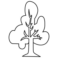 Cartoon Tree Outline