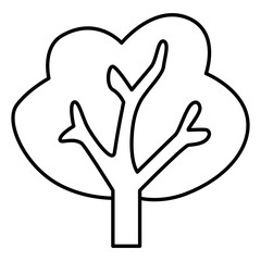 Cartoon Tree Outline
