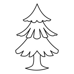 Cartoon Tree Outline