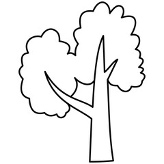 Cartoon Tree Outline