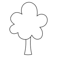 Cartoon Tree Outline