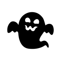 Ghost halloween clip art design on plain white transparent isolated background for card, shirt, hoodie, sweatshirt, apparel, card, tag, mug, icon, poster or badge