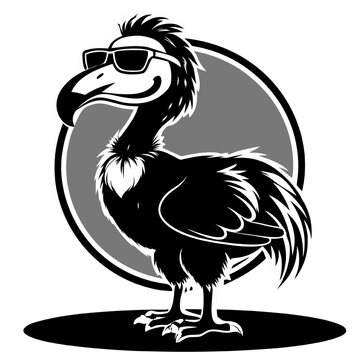 recommend clip art: Dodo Bird in Sunglasses: A quirky and humorous illustration of a Dodo bird wearing sunglasses, perfect for adding a touch of whimsy to your designs.  