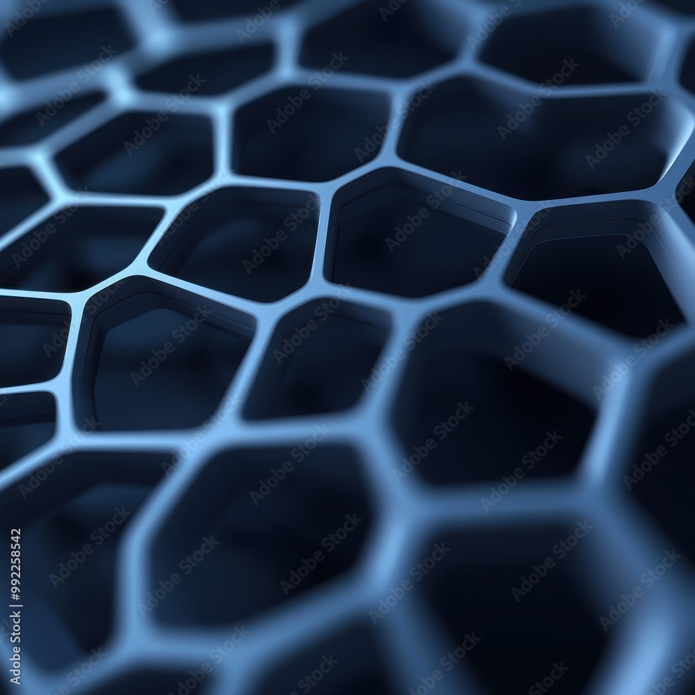 Poster abstract closeup of ai software generating geometry