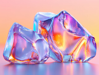 colorful background with cubes, generative a.i.