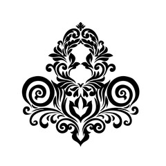 Vector vintage border frame engraving with retro ornament pattern in antique rococo style decorative