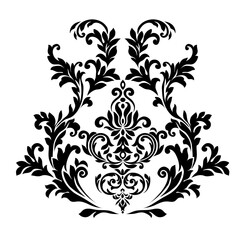 Vector vintage border frame engraving with retro ornament pattern in antique rococo style decorative