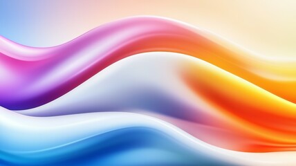 Obraz premium A colorful wave with a blue and white stripe