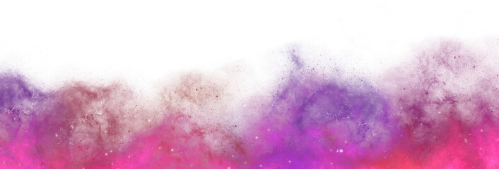 Bottom Colorful Galaxy Stars Overlay Element