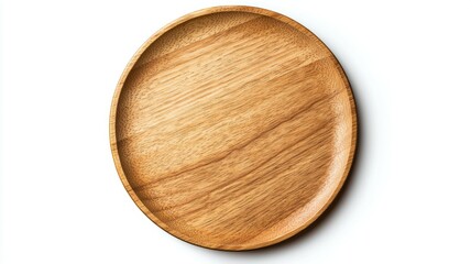 A wooden plate with a hole in the center