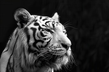 Majestic White Tiger. Wildlife concept