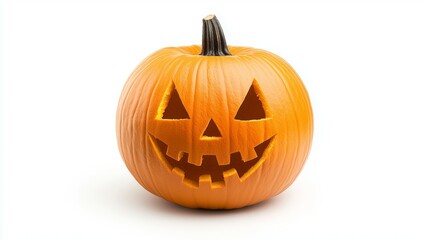 Obraz premium A pumpkin with a smiley face carved into it