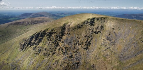 The top of Mount Lugnaquilla.  Highest peak of Wicklow Mountains. Ireland.