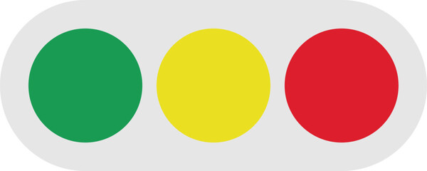 シンプルな信号機のアイコン