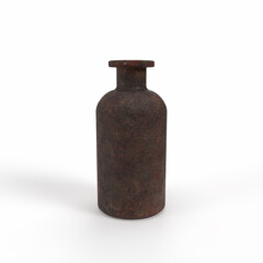 Old Rusted Bottle. 3D Rendering