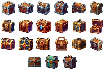 Chest Icons Fantasy RPG Game Inventory Pack 