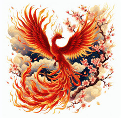浮世絵、日本画／鳳凰 Phoenix フェニックス	
