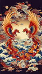 浮世絵、日本画／鳳凰 Phoenix フェニックス	