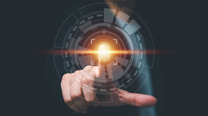 Fingerprint scanning provides secure access to data with biometrics identification