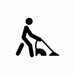 housekeeping vacuum cleaner icon sign vector