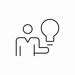 man idea lamp icon sign vector