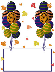 Blank sign for Halloween