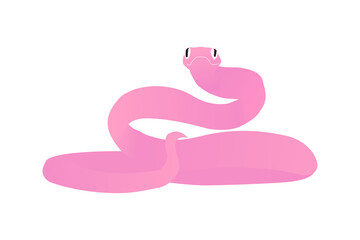 Fototapeta premium へび 蛇 イラスト 透過 ヘビ 干支 年賀 年賀状 ピンク