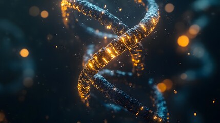 Glowing Spiral with Sparks and Bokeh