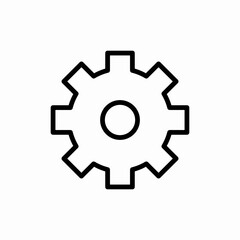 gear setting icon sign vector