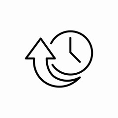 turn arrow time clock icon sign vector
