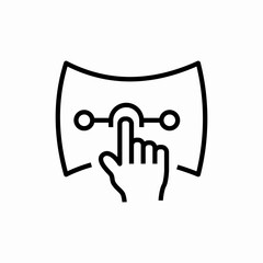 touch screen icon sign vector