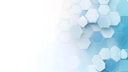 Abstract Blue and White Hexagon Pattern Background