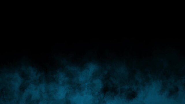 Dark blue smokey mist background. Looping animation for effect at bottom of video.