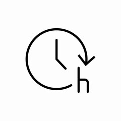 future hours time icon sign vector