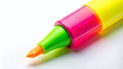 Bright and Bold Highlighter Symbol on White Background for Creative and Educational Purposes