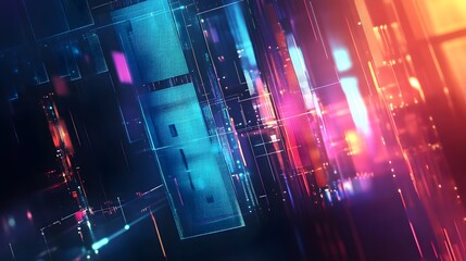 Obraz premium abstract futuristic fade computer technology business background.