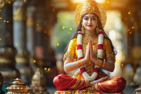 Surya deity: The divine charioteer, symbolizing life and strength, honored during Makar Sankranti, Chhath Puja, and Ratha Saptami, revered for guiding the Sun's celestial journey in Hindu tradition.