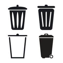 Rubbish Bin Template Icon