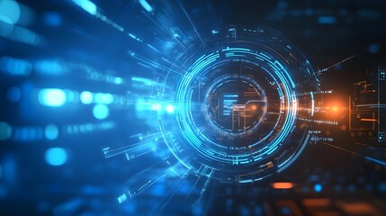 Naklejka premium abstract futuristic fade computer technology business background.