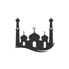 sign of mosque logo vector icon illustration