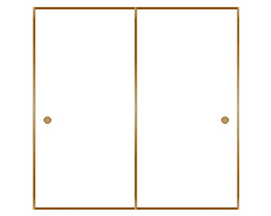 茶色の襖フレーム　２枚　