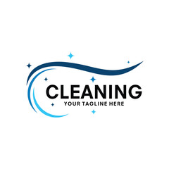 cleaning logo design template vector illustration